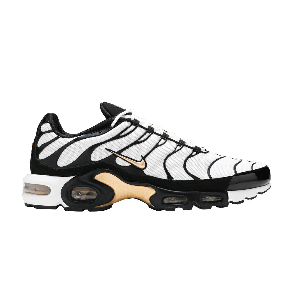 ナイキ マックス 白いこと 白いこと 黒いこと 黒いこと ゴールド エアマックスプラス \u0027WHITE GOLD\u0027 スニーカー メンズ NIKE AIR MAX PLUS METALLIC / WHITE BLACK METALLIC GOLD