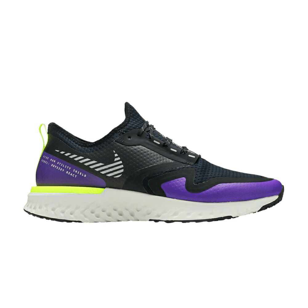 ナイキ リアクト 黒いこと 黒いこと 紫 パープル \u0027BLACK PURPLE\u0027 スニーカー メンズ NIKE ODYSSEY REACT SHIELD 2 VOLTAGE / BLACK VOLTAGE PURPLE VOLT