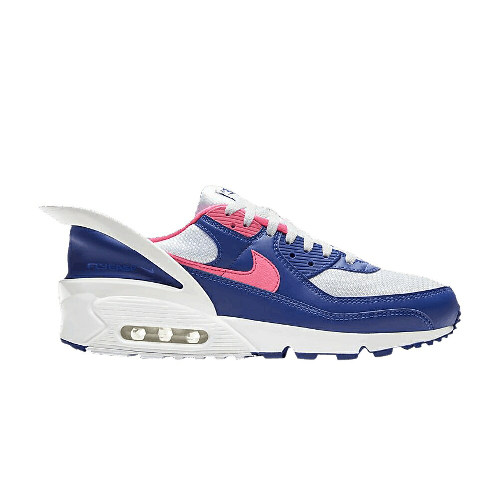 ナイキ マックス 白色 ホワイト ディープ 青色 ブルー エアマックス 'DEEP PINK' スニーカー メンズ NIKE AIR MAX 90 FLYEASE ROYAL / WHITE WHITE DEEP ROYAL BLUE｜スニケス