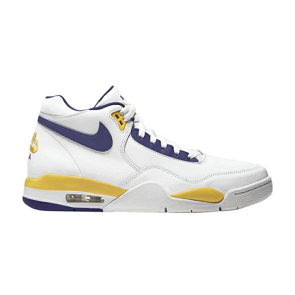 ナイキ 航空 レガシー 白いこと 白いこと ゴールド \u0027LAKERS\u0027 スニーカー メンズ NIKE FLIGHT LEGACY / WHITE UNIVERSITY GOLD REGENCY