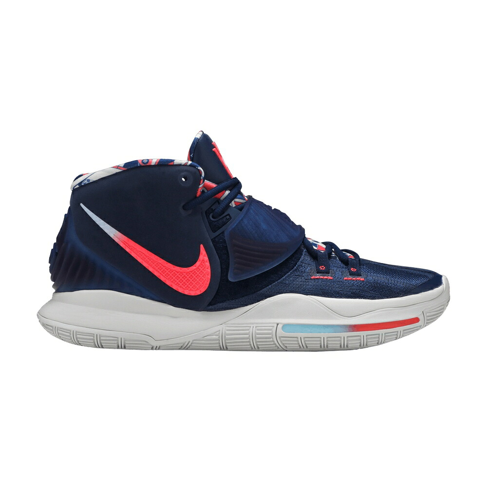 ナイキ カイリー 紺色 米国海軍 青碧 青碧 レーザ \u0027USA\u0027 スニーカー メンズ NIKE KYRIE 6 / MIDNIGHT NAVY PSYCHIC BLUE LASER