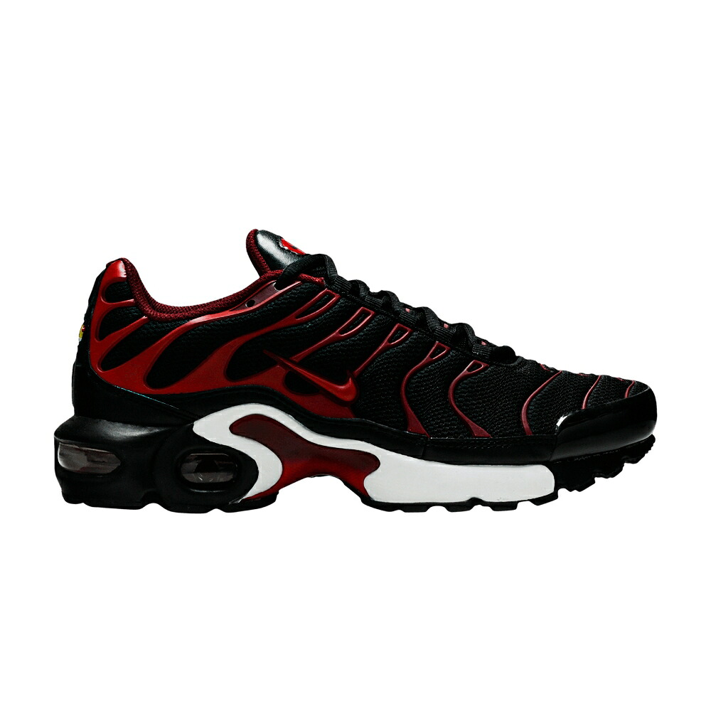 ナイキ マックス 黒色 ブラック 赤 レッド 白色 ホワイト エアマックスプラス 'BRED' ジュニア キッズ NIKE AIR MAX PLUS GS / BLACK UNIVERSITY RED WHITE ベビー マタニティ スニーカー｜スニケス