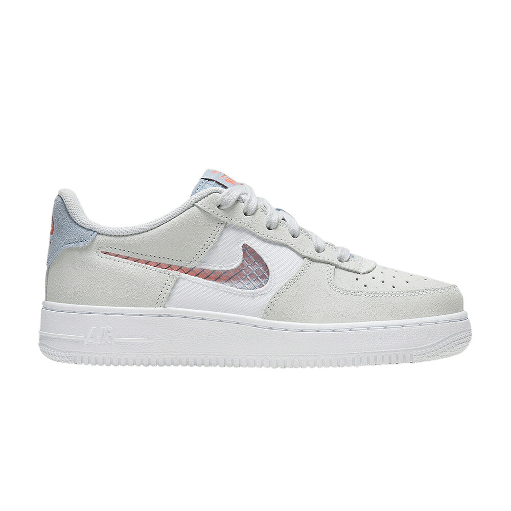 ナイキ 白いこと 白いこと 空軍 \u0027TRANSPARENT SWOOSH\u0027 お坊っちゃん キッズ NIKE AIR FORCE 1 LOW GS WHITE / もの言う花 マタニティ スニーカー