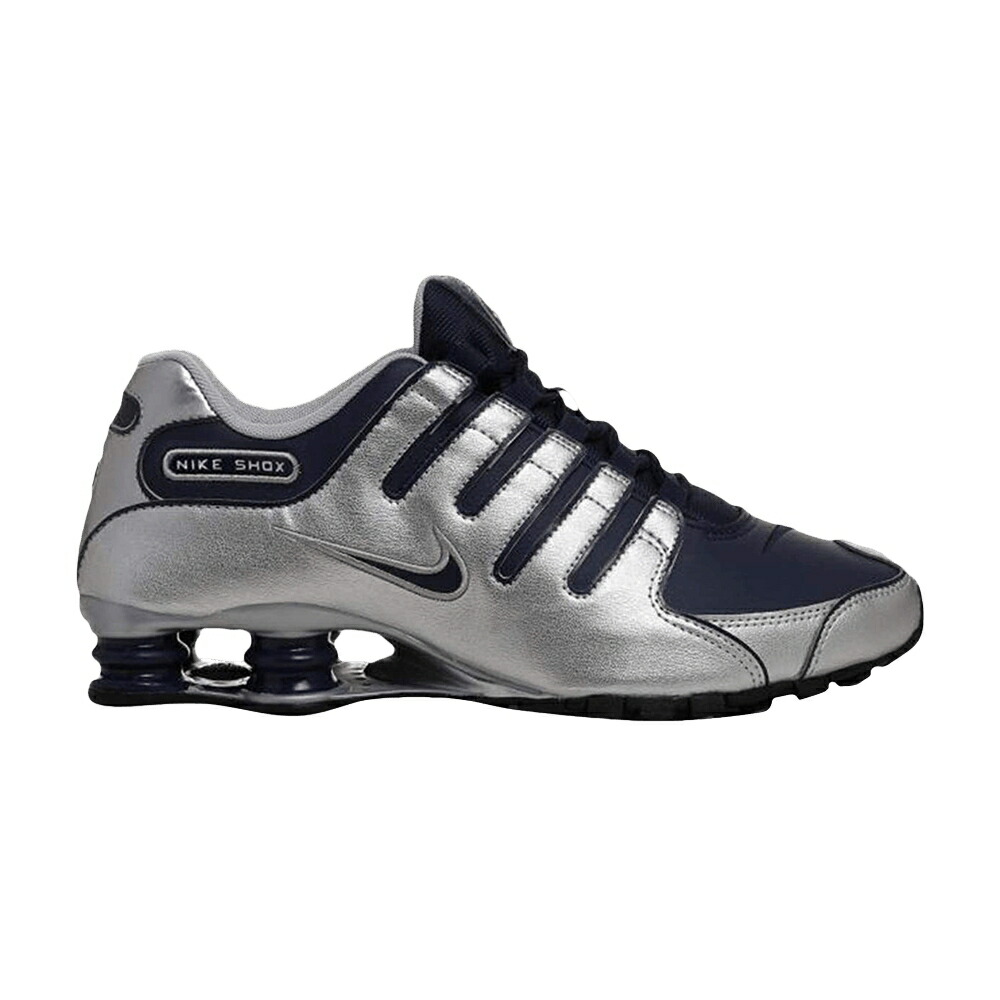 ナイキ ショックス しろがね色 しろがね色 紺色 米国海軍 黒いこと 黒いこと \u0027METALLIC NAVY\u0027 スニーカー メンズ NIKE SHOX NZ SILVER MIDNIGHT / MIDNIGHT NAVY BLACK METALLIC