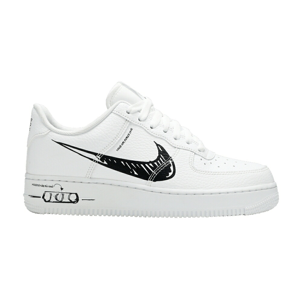 ナイキ 白いこと 白いこと 黒いこと 黒いこと 空軍 \u0027SKETCH BLACK\u0027 スニーカー メンズ NIKE AIR FORCE 1 LOW - / WHITE BLACK WHITE