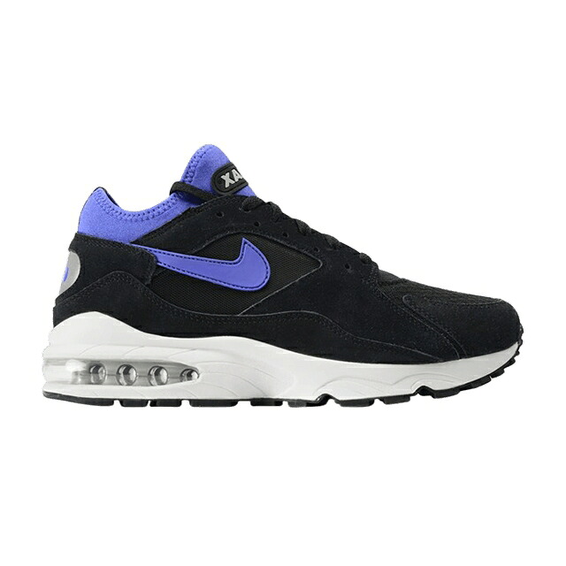 ナイキ マックス 黒色 ブラック 紫 バイオレット エアマックス スニーカー メンズ NIKE AIR MAX 93 / BLACK PERSIAN VIOLET METALLIC｜スニケス