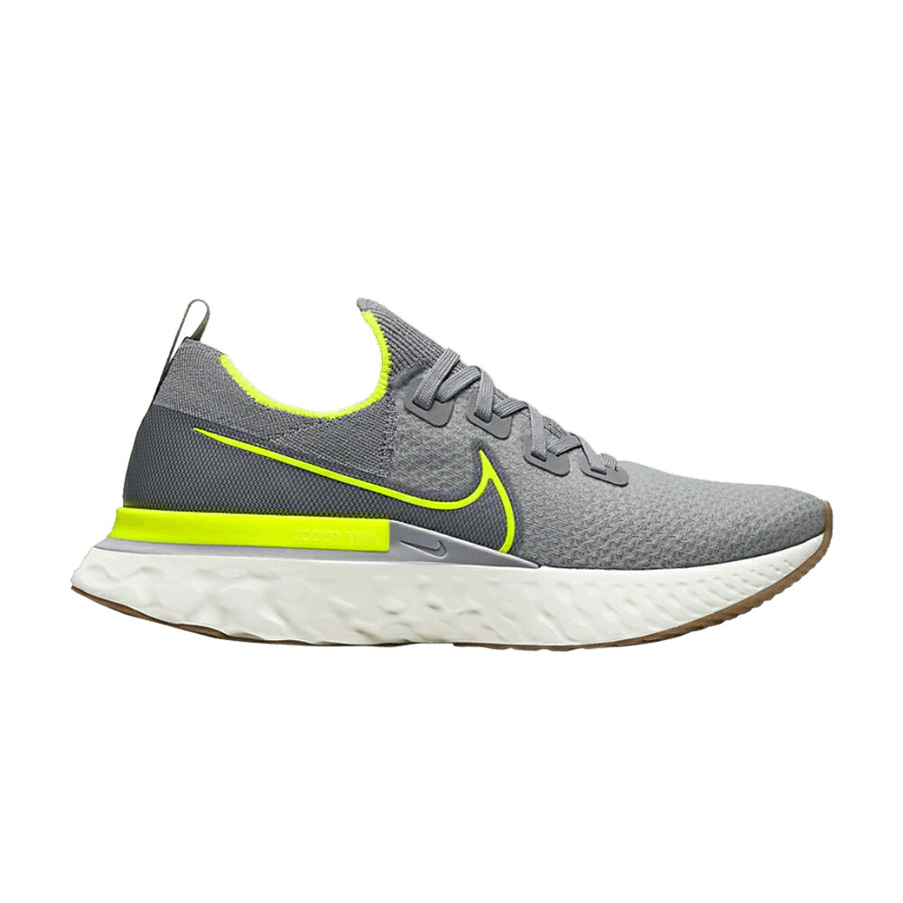 ナイキ リアクト 幽客 飛球編み物 薄墨色 薄墨色 \u0027PARTICLE VOLT\u0027 スニーカー メンズ NIKE REACT INFINITY RUN FLYKNIT GREY / PARTICLE GREY WOLF GREY SAIL