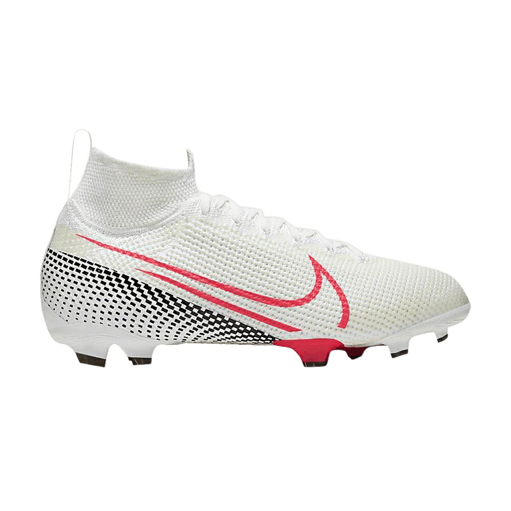 ナイキ エリート 白色 ホワイト 黒色 ブラック レーザー クリムゾン 'WHITE CRIMSON' ジュニア キッズ NIKE MERCURIAL SUPERFLY 7 ELITE FG GS / WHITE BLACK LASER CRIMSON ベビー マタニティ スニーカー｜スニケス