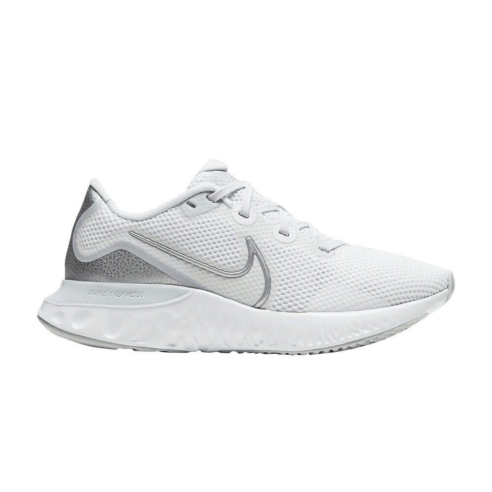 ナイキ 幽客 純然たる プラチナム 白いこと 白いこと \u0027WHITE SILVER\u0027 スニーカー レディース NIKE WMNS RENEW RUN METALLIC / PURE PLATINUM WHITE METALLIC