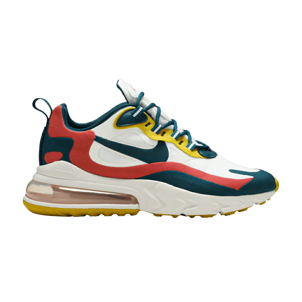 ナイキ マックス リアクト 白いこと 白いこと エア湖マックス \u0027WHITE YELLOW\u0027 スニーカー メンズ NIKE AIR MAX 270 REACT TURQUOISE / SUMMIT WHITE MIDNIGHT TURQUOISE