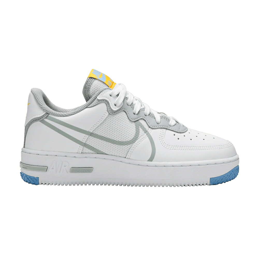 ナイキ リアクト 薄墨色 薄墨色 白いこと 白いこと 空軍 \u0027SMOKE GOLD\u0027 スニーカー メンズ NIKE AIR FORCE 1 REACT GREY / WHITE LIGHT SMOKE GREY
