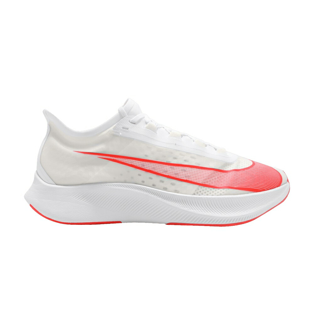 ナイキ 望遠レンズ 白いこと 白いこと レーザ クリムゾン 望遠レンズ飛球 \u0027LASER CRIMSON\u0027 スニーカー メンズ NIKE ZOOM FLY 3 / WHITE LASER CRIMSON