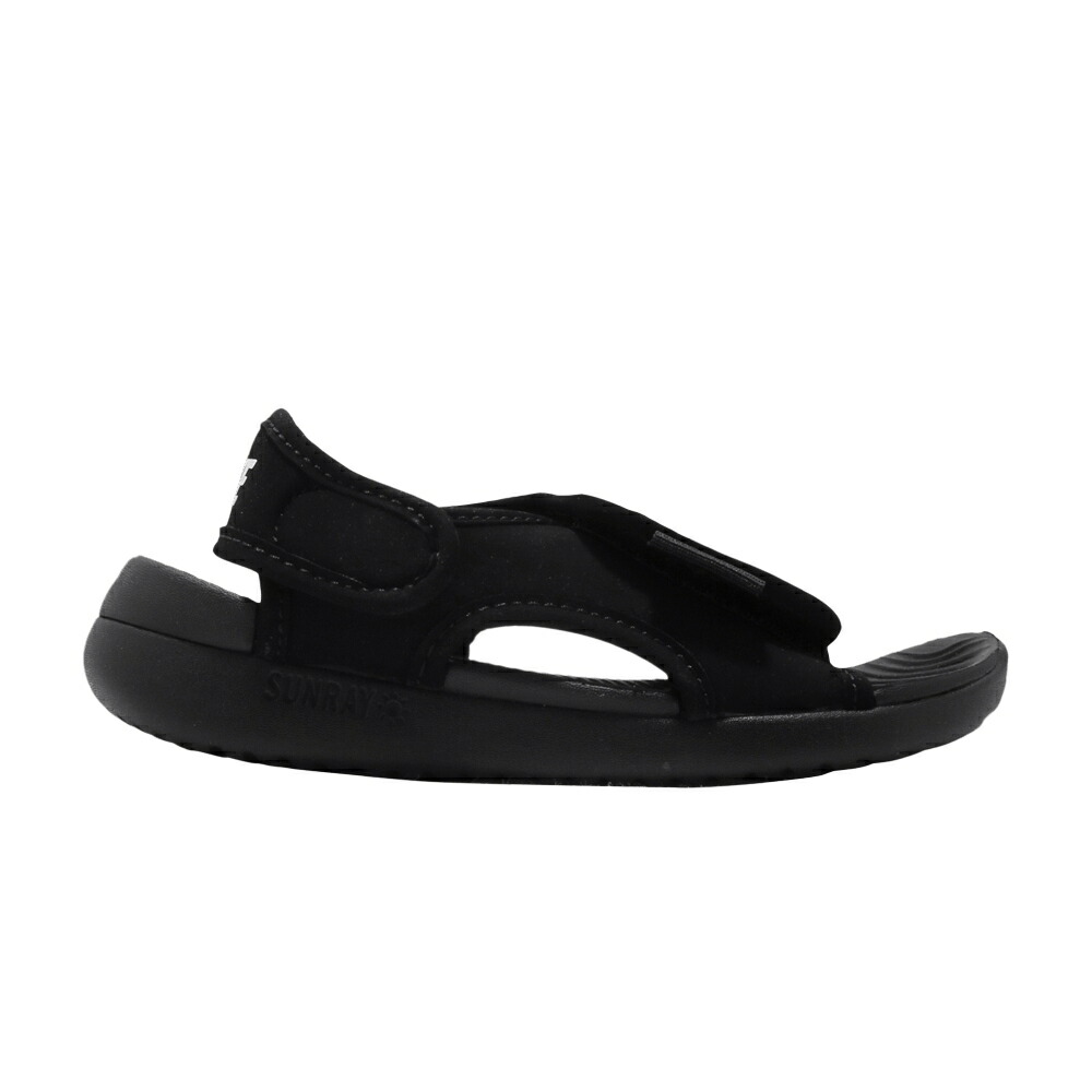 ナイキ 黒いこと 黒いこと 白いこと 白いこと \u0027BLACK\u0027 お坊っちゃん キッズ NIKE SUNRAY ADJUST 5 V2 GS / BLACK WHITE もの言う花 マタニティ スニーカー