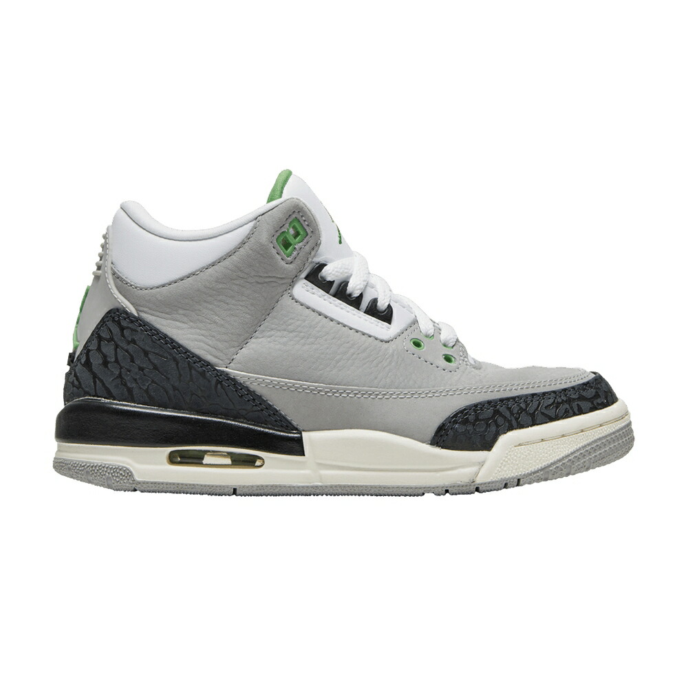 ナイキ 薄墨色 薄墨色 エアジョーダン \u0027CHLOROPHYLL\u0027 お坊っちゃん キッズ AIR JORDAN AIR JORDAN 3 RETRO GS / LIGHT SMOKE GREY CHLOROPHYLL もの言う花 マタニティ スニーカー
