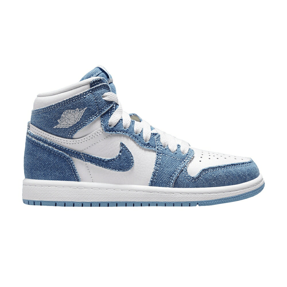 ナイキ ご機嫌 白いこと 白いこと 青碧 青碧 ゴールド エアジョーダン \u0027DENIM\u0027 お坊っちゃん キッズ AIR JORDAN AIR JORDAN 1 RETRO HIGH OG なおなお書き / WHITE WORN BLUE METALLIC GOLD もの言う花 マタニティ スニーカー