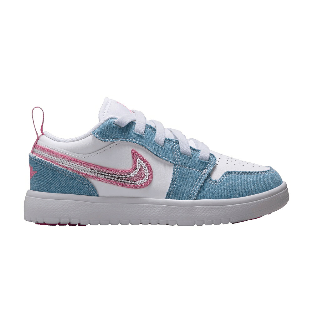 ナイキ 白いこと 白いこと さくら色 エアジョーダン \u0027DENIM SEQUIN\u0027 お坊っちゃん キッズ AIR JORDAN AIR JORDAN 1 LOW ALT SE なおなお書き / COBALT BLISS WHITE PINK GLOW もの言う花 マタニティ スニーカー