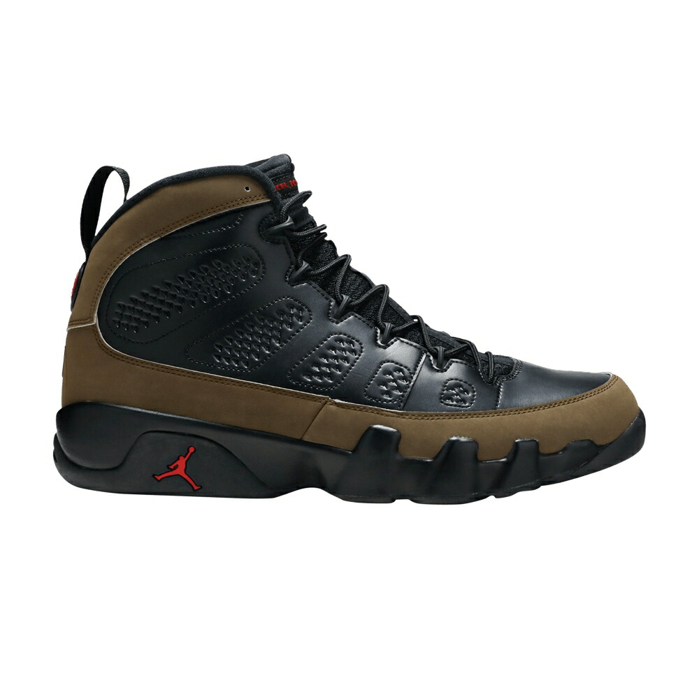ナイキ 黒いこと 黒いこと 赤 赤いこと オリーブ エアジョーダン \u0027OLIVE\u0027 スニーカー メンズ AIR JORDAN AIR JORDAN 9 RETRO 2012 / BLACK VARSITY RED LIGHT OLIVE