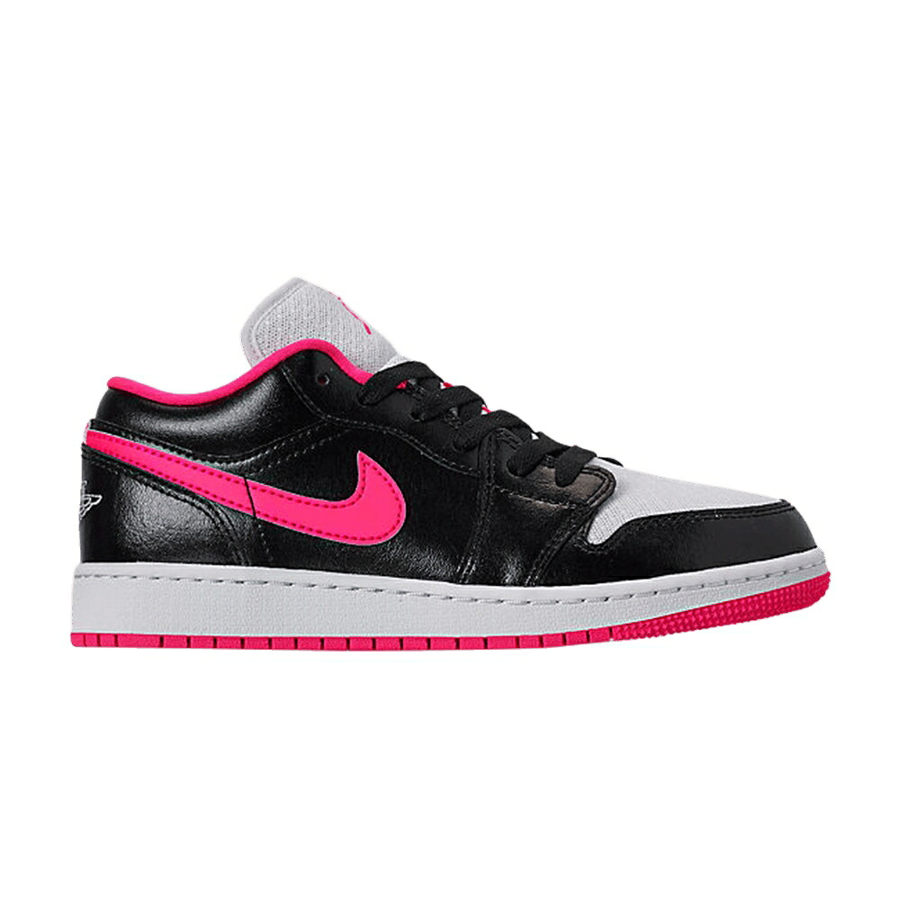 ナイキ 黒いこと 黒いこと サクラ色 白いこと 白いこと エアジョーダン \u0027BLACK PINK\u0027 お坊っちゃん キッズ AIR JORDAN AIR JORDAN 1 LOW GS HYPER / BLACK HYPER PINK WHITE もの言う花 マタニティ スニーカー