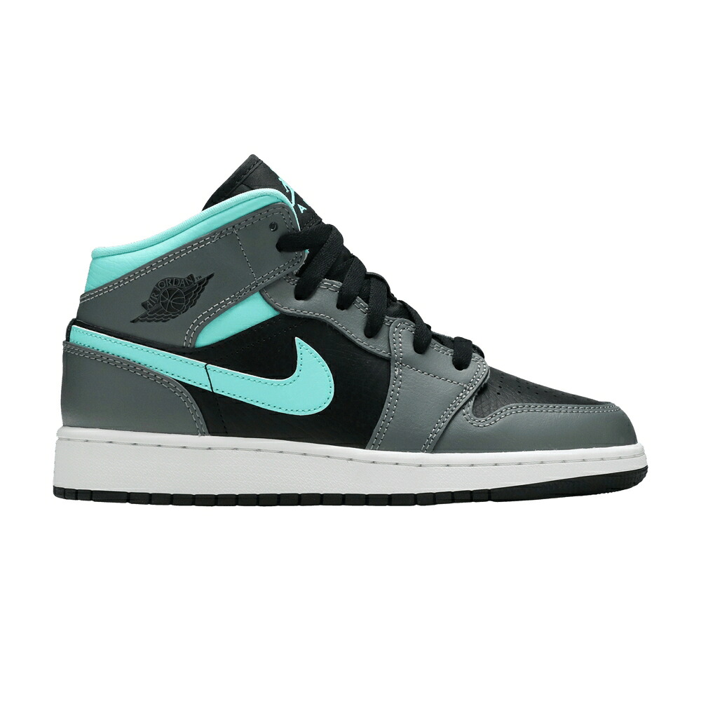 ナイキ ミッド 黒いこと 黒いこと アクア 薄墨色 薄墨色 エアジョーダン \u0027GREY AQUA\u0027 お坊っちゃん キッズ AIR JORDAN AIR JORDAN 1 MID GS / BLACK LIGHT AQUA DARK SMOKE GREY もの言う花 マタニティ スニーカー