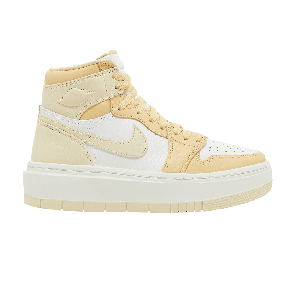 ナイキ 御機嫌 ゴールド 白いこと 白いこと エアジョーダン \u0027CELESTIAL GOLD\u0027 スニーカー レディース AIR JORDAN WMNS AIR JORDAN 1 ELEVATE HIGH / CELESTIAL GOLD MUSLIN WHITE SAIL