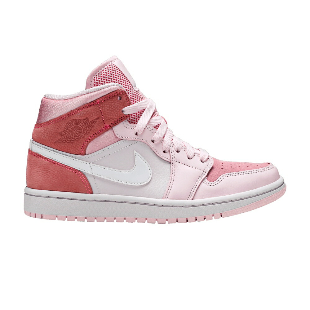 ナイキ ミッド サクラ色 白いこと 白いこと エアジョーダン \u0027DIGITAL PINK\u0027 スニーカー レディース AIR JORDAN WMNS AIR JORDAN 1 MID / DIGITAL PINK WHITE PINK FOAM