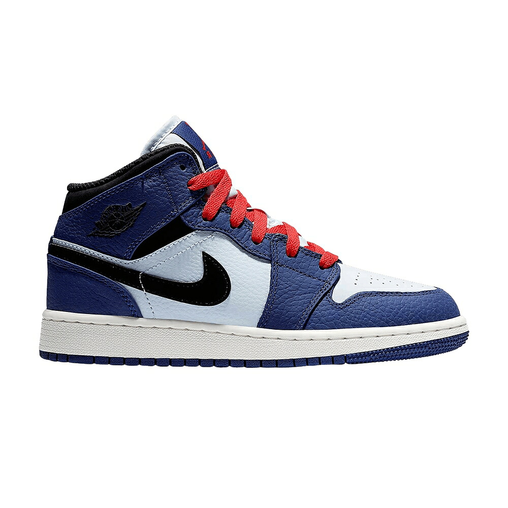 ナイキ ミッド ディープ 青碧 青碧 二分の一 エアジョーダン \u0027DEEP ROYAL\u0027 お坊っちゃん キッズ AIR JORDAN AIR JORDAN 1 MID SE GS / DEEP ROYAL BLUE HALF BLUE もの言う花 マタニティ スニーカー