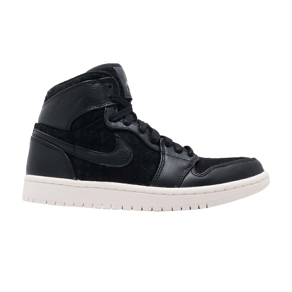 ナイキ ご機嫌 割り増し金 黒いこと 黒いこと エアジョーダン \u0027BLACK\u0027 スニーカー レディース AIR JORDAN WMNS AIR JORDAN 1 RETRO HIGH PREMIUM / BLACK BLACK