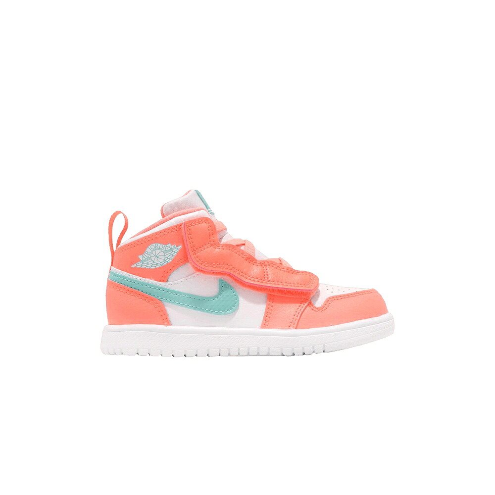 ナイキ ミッド クリムゾン アクア 白色 ホワイト エアジョーダン 'CRIMSON PULSE' ベビー AIR JORDAN AIR JORDAN 1 MID ALT TD / CRIMSON PULSE LIGHT AQUA WHITE｜スニケス