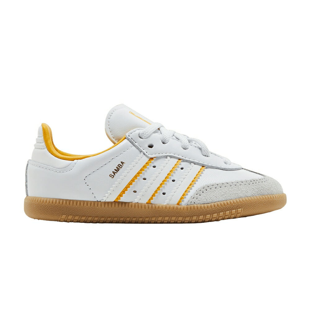アディダス サンバ 白いこと 白いこと 労働者の一団 \u0027CRYSTAL YELLOW\u0027 スニーカー メンズ ADIDAS SAMBA OG EL I WHITE CREW / CRYSTAL WHITE CLOUD WHITE CREW