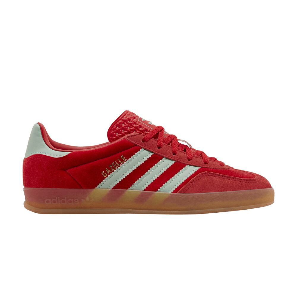 アディダス ガゼル 緑 緑であること \u0027BETTER VELVET\u0027 スニーカー レディース ADIDAS WMNS GAZELLE INDOOR SCARLET GREEN / BETTER SCARLET HAZY GREEN GUM