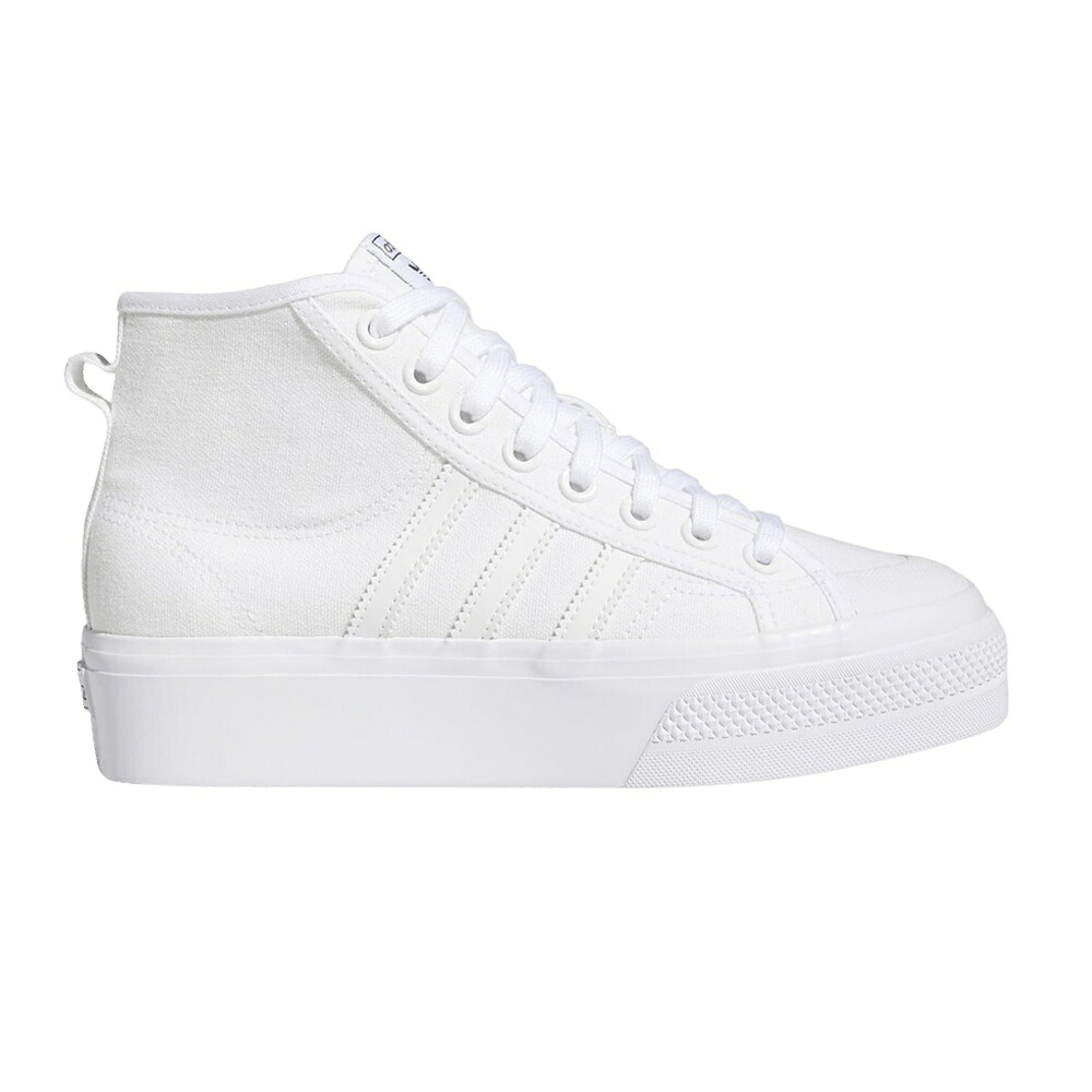 アディダス ミッド 白いこと 白いこと \u0027TRIPLE WHITE\u0027 スニーカー レディース ADIDAS WMNS NIZZA PLATFORM MID / CLOUD WHITE CLOUD WHITE CLOUD