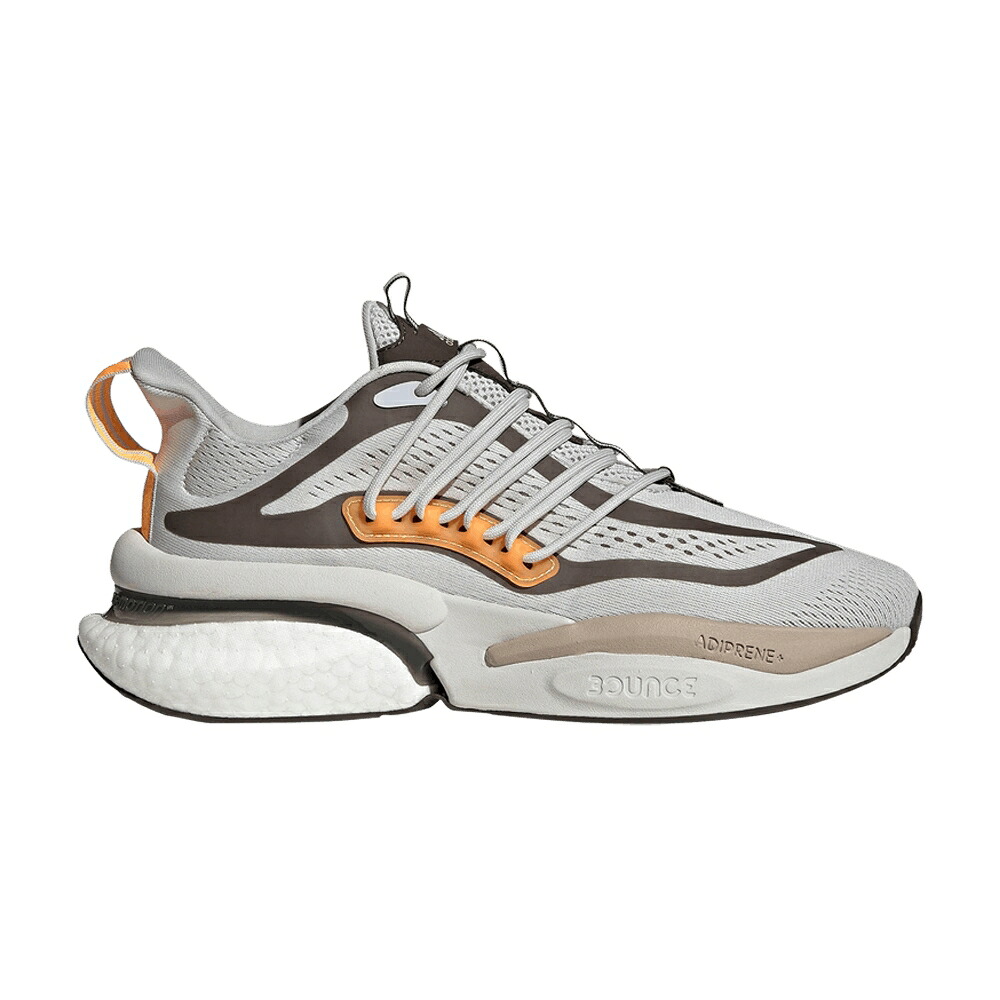 アディダス 薄墨色 薄墨色 ベージュ 橙 オレンジ色 \u0027GREY BEIGE\u0027 スニーカー メンズ ADIDAS ALPHABOOST V1 WONDER / GREY WONDER BEIGE FLASH ORANGE