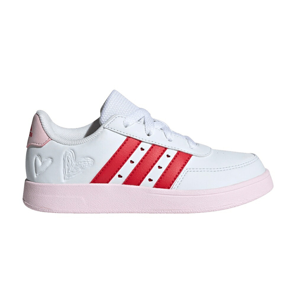 アディダス 白いこと 白いこと 2.0 \u0027VALENTINES DAY\u0027 スニーカー メンズ ADIDAS BREAKNET J / CLOUD WHITE BETTER SCARLET CLEAR