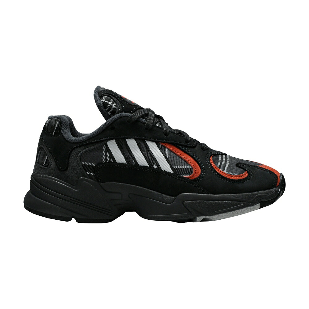 アディダス 橙 オレンジ色 \u0027ORANGE PLAID\u0027 スニーカー メンズ ADIDAS YUNG-1 / ORANGE