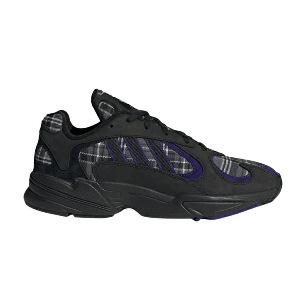 アディダス 紫 パープル \u0027PURPLE PLAID\u0027 スニーカー メンズ ADIDAS YUNG-1 / PURPLE