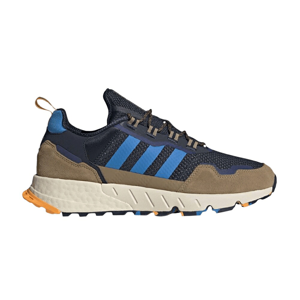 アディダス ブースト 昔ばなし 青碧 青碧 混雑時 \u0027SEASONALITY CARDBOARD\u0027 スニーカー メンズ ADIDAS ZX 1K BOOST - LEGEND INK / LEGEND INK BLUE RUSH CARDBOARD