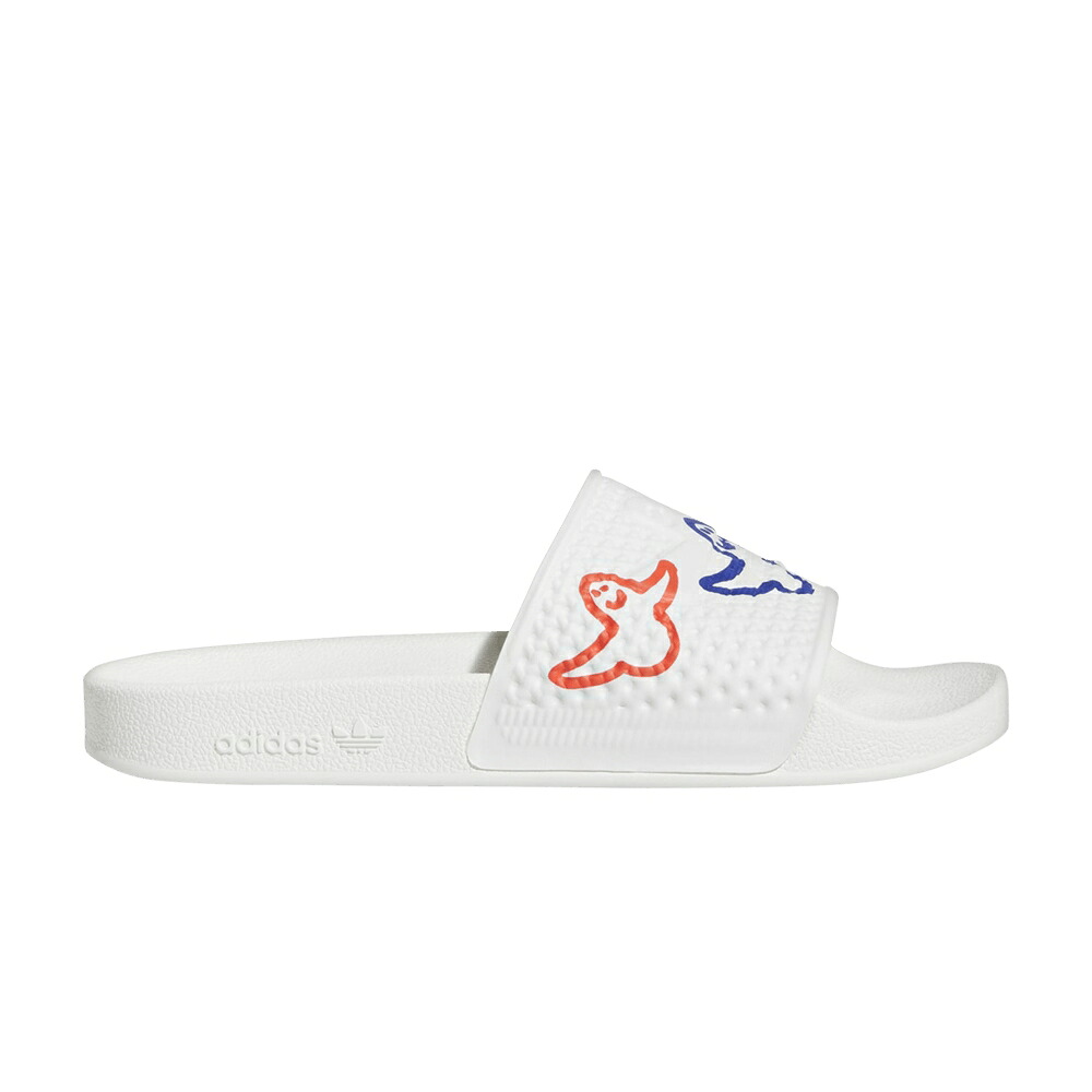 アディダス サンダル 白いこと 白いこと 赤 赤いこと \u0027PLAYFUL GRAPHICS\u0027 スニーカー メンズ ADIDAS SHMOOFOIL SLIDE / CLOUD WHITE BRIGHT RED PULSE