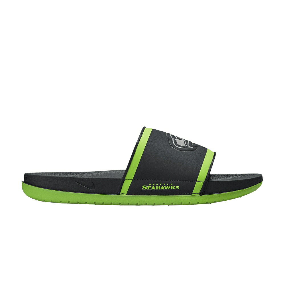 ナイキ サンダル 動き 緑 緑であること \u0027シアトル シーホークス\u0027 スニーカー メンズ NIKE NFL X OFFCOURT SLIDE \u0027SEATTLE SEAHAWKS\u0027 / ANTHRACITE ACTION GREEN MEDIUM