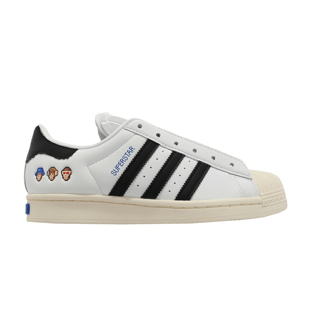 アディダス エテ公 はやりっ子 白いこと 白いこと 中核グループ 黒いこと 黒いこと \u0027WHITE BLACK\u0027 スニーカー メンズ ADIDAS MONKEY KINGDOM X SUPERSTAR / CLOUD WHITE CORE BLACK CHALK