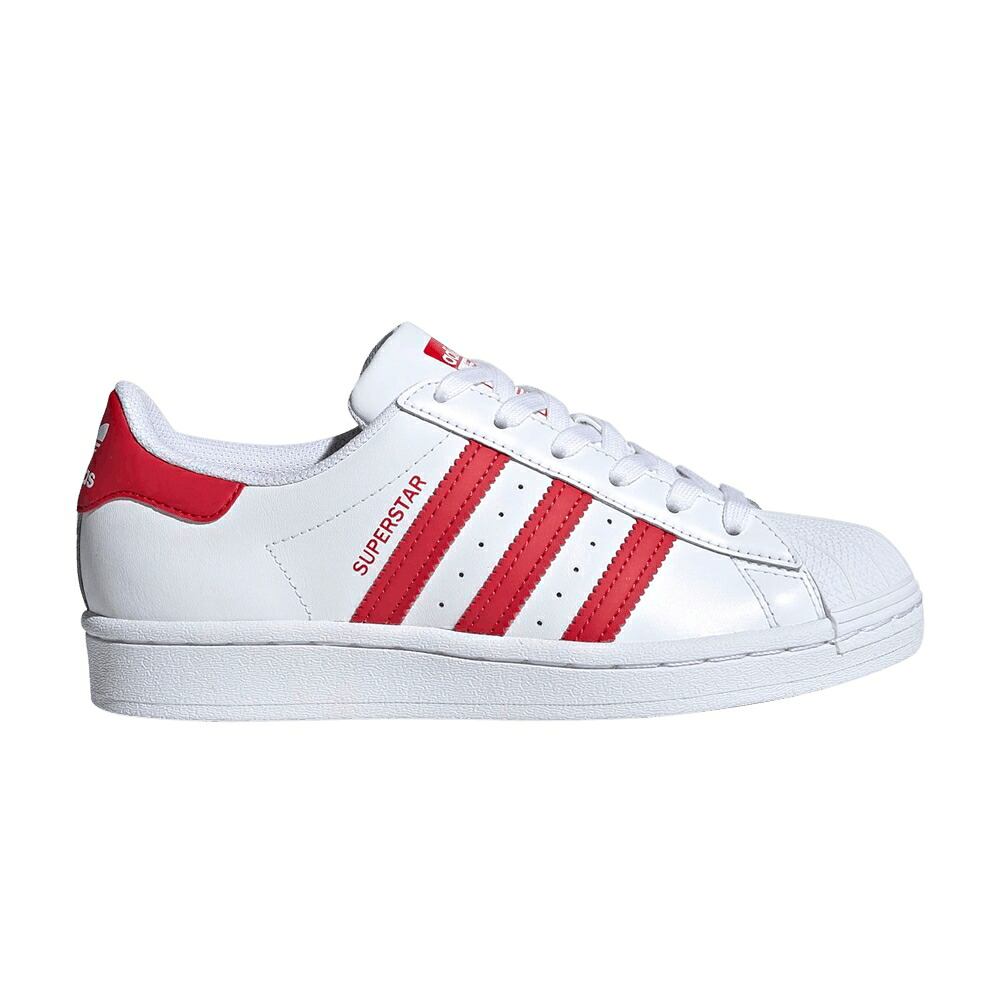 アディダス はやりっ子 白いこと 白いこと \u0027WHITE SCARLET\u0027 スニーカー メンズ ADIDAS SUPERSTAR J / CLOUD WHITE SCARLET CLOUD WHITE