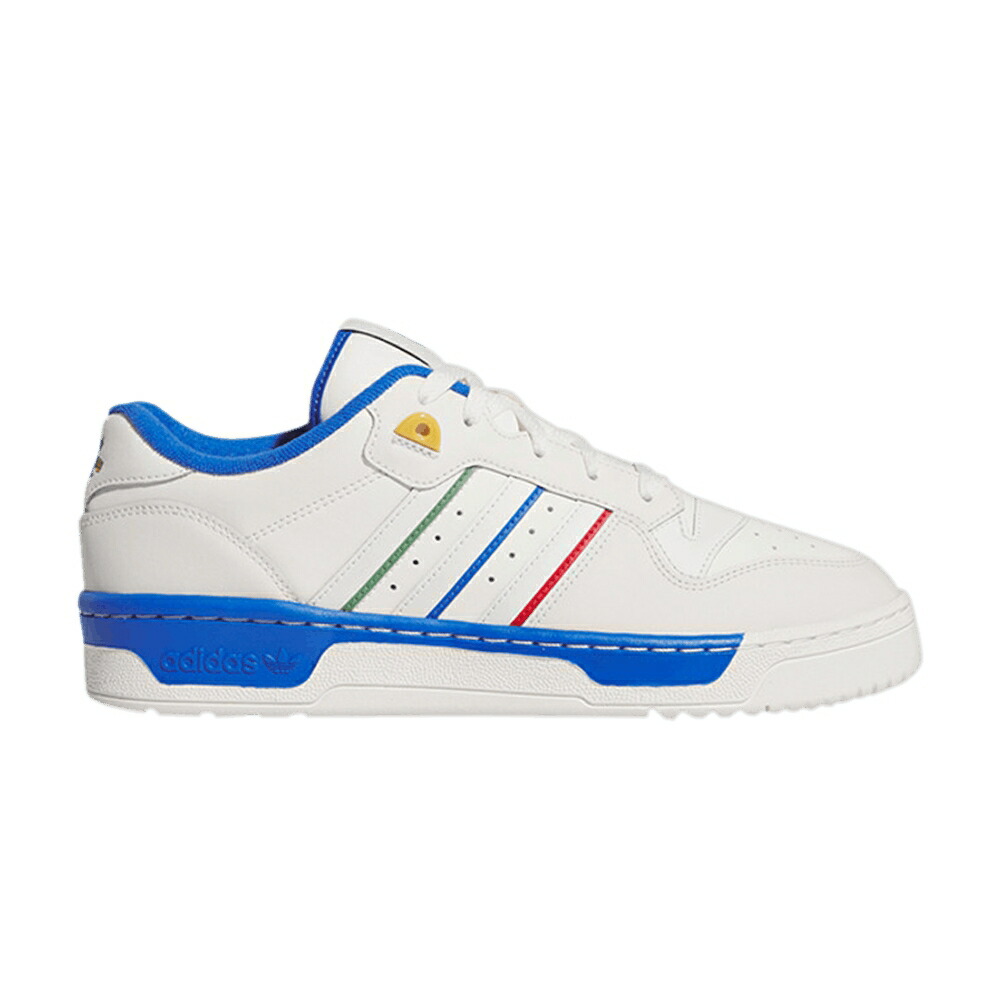アディダス 白いこと 白いこと 青碧 青碧 \u0027PARIS OLYMPICS\u0027 スニーカー メンズ ADIDAS RIVALRY LOW / CLOUD WHITE BETTER SCARLET BLUE