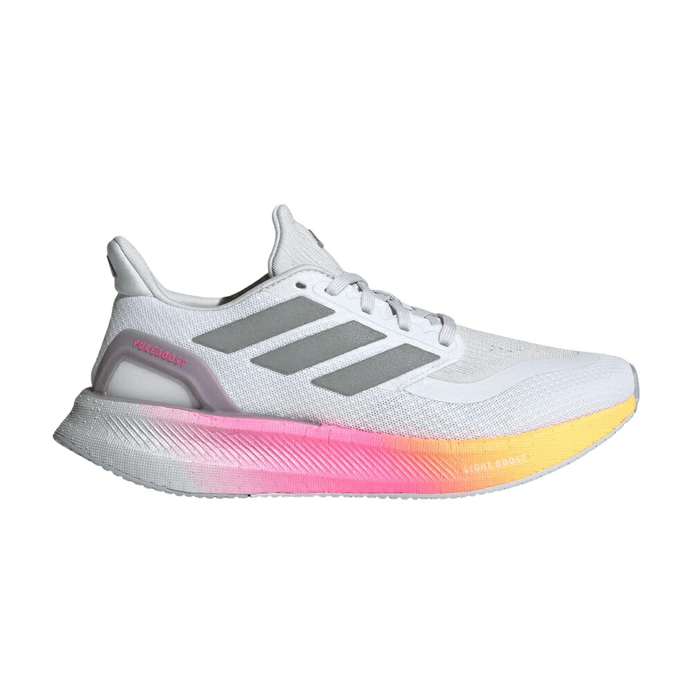 アディダス 白いこと 白いこと しろがね色 しろがね色 \u0027WHITE PINK\u0027 スニーカー レディース ADIDAS WMNS PUREBOOST 5 LUCID / CLOUD WHITE SILVER METALLIC