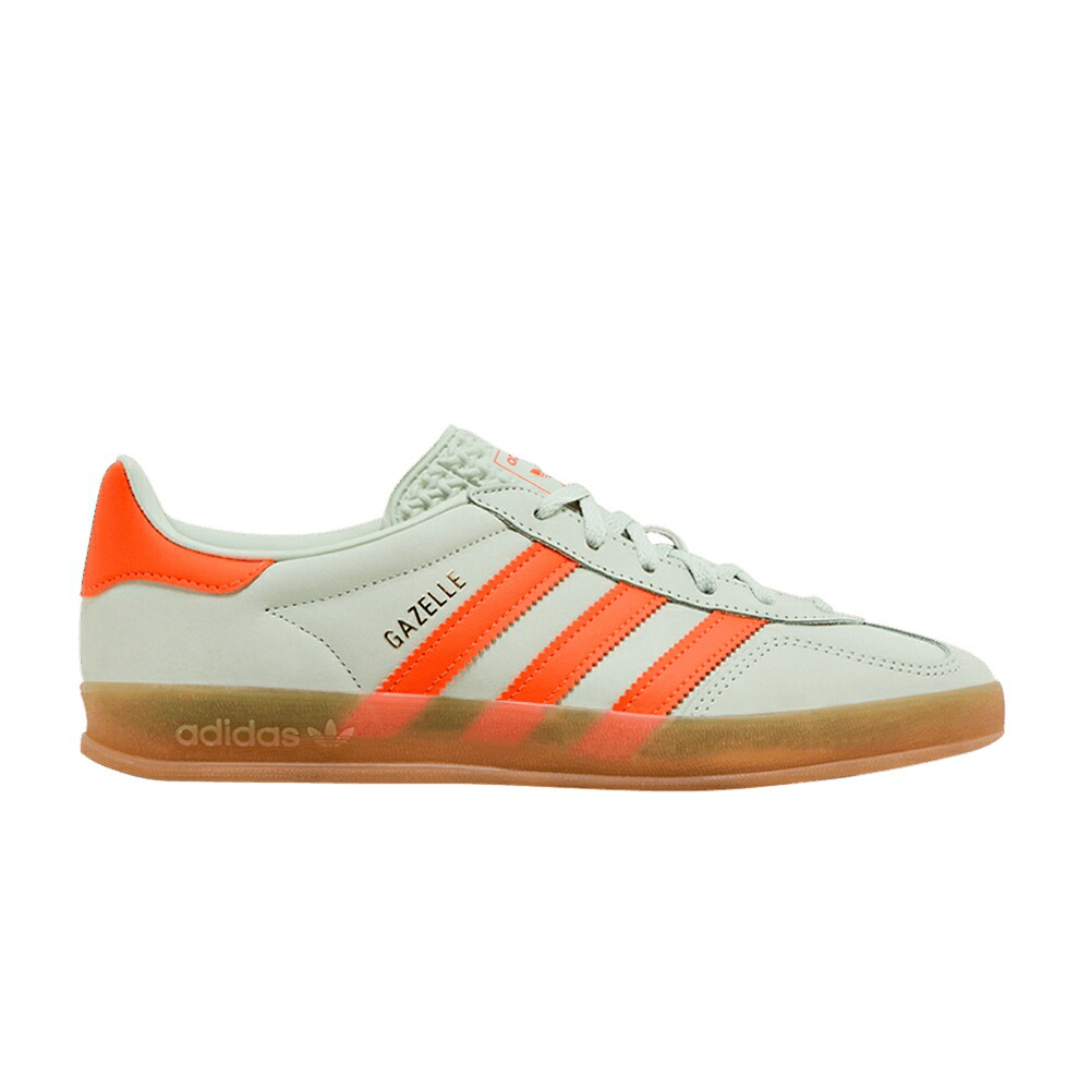 アディダス ガゼル 緑 緑であること 橙 オレンジ色 \u0027LINEN ORANGE\u0027 スニーカー レディース ADIDAS WMNS GAZELLE INDOOR GREEN SOLAR / LINEN GREEN SOLAR ORANGE GUM