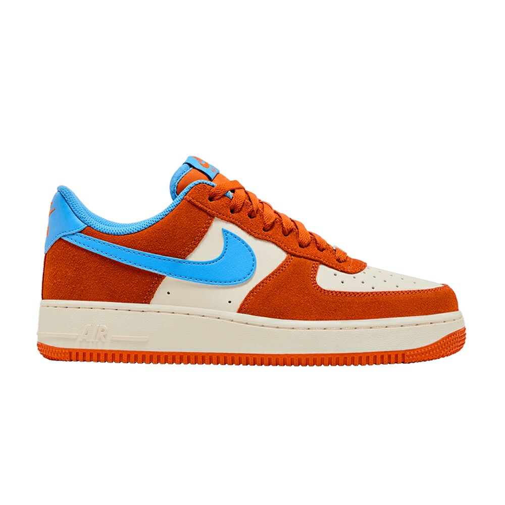 ナイキ 橙 オレンジ色 青碧 青碧 空軍 \u002707 \u0027SAFETY BLUE\u0027 スニーカー メンズ NIKE AIR FORCE 1 LV8 ORANGE UNIVERSITY / SAFETY ORANGE UNIVERSITY BLUE
