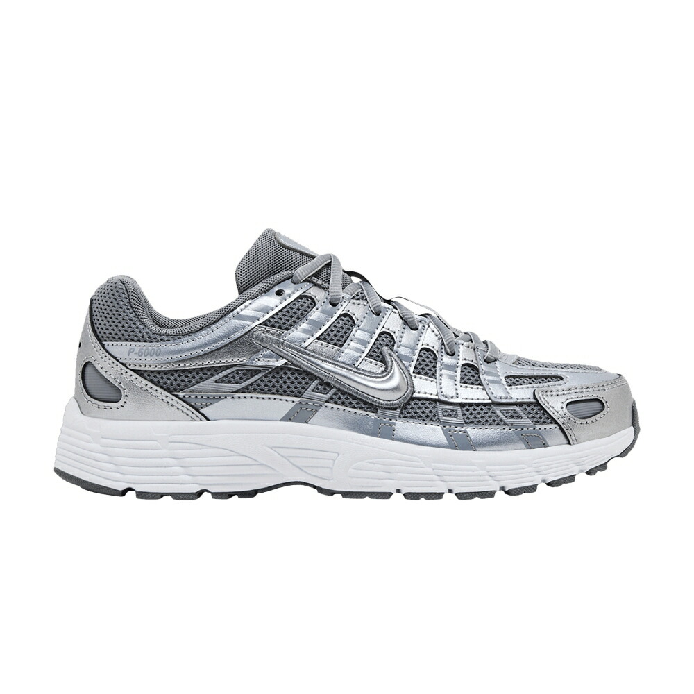 ナイキ クール 灰色 グレー 白色 ホワイト 'METALLIC GREY' ジュニア キッズ NIKE P-6000 GS COOL / METALLIC COOL GREY WHITE WOLF ベビー マタニティ スニーカー|スニケス
