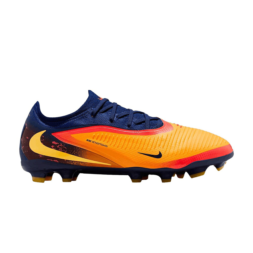 ナイキ プロ レーザー 橙 オレンジ 青色 ブルー 'PRECISION PRESSURE' ジュニア キッズ NIKE PHANTOM 6 LOW PRO FG GS UNDER / LASER ORANGE BLUE VOID LEMON ベビー マタニティ スニーカー｜スニケス