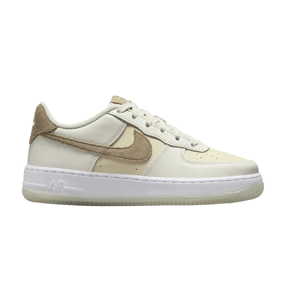ナイキ 白いこと 白いこと カーキ 空軍 \u0027COCONUT KHAKI\u0027 お坊っちゃん キッズ NIKE AIR FORCE 1 LV8 5 GS MILK / SAIL COCONUT MILK WHITE KHAKI もの言う花 マタニティ スニーカー