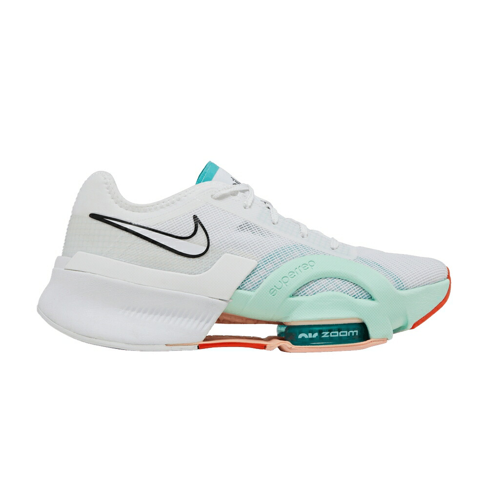 ナイキ 望遠レンズ 白いこと 白いこと 緑 緑であること \u0027WHITE TEAL\u0027 スニーカー レディース NIKE WMNS AIR ZOOM SUPERREP 3 WASHED / WHITE WASHED TEAL BARELY GREEN