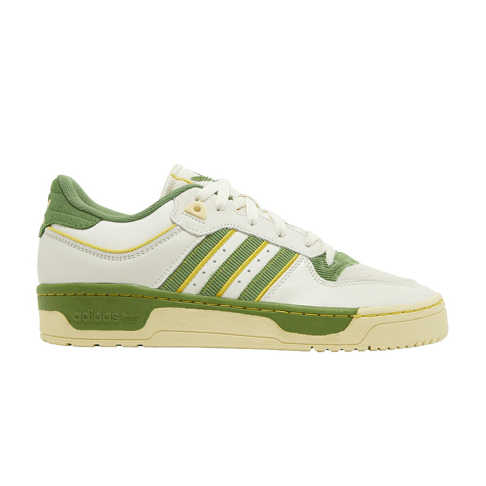 アディダス 白いこと 白いこと 労働者の一団 緑 緑であること \u0027CHALK GREEN\u0027 スニーカー メンズ ADIDAS RIVALRY LOW 86 WHITE CREW / CHALK WHITE CREW GREEN HAZY