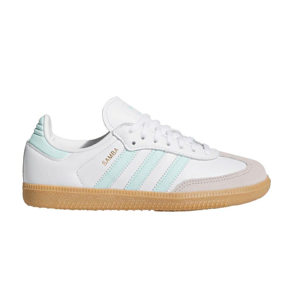 アディダス サンバ 白いこと 白いこと アクア \u0027WHITE AQUA\u0027 スニーカー メンズ ADIDAS SAMBA OG J SEMI FLASH / CLOUD WHITE SEMI FLASH AQUA GUM
